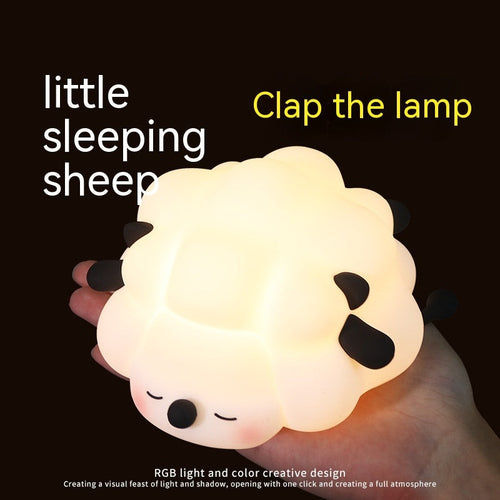 Cute Silicone Night Light – Soft Touch Sheep Lamp for Kids Bedroom | Warm Ambient Bedside Gift