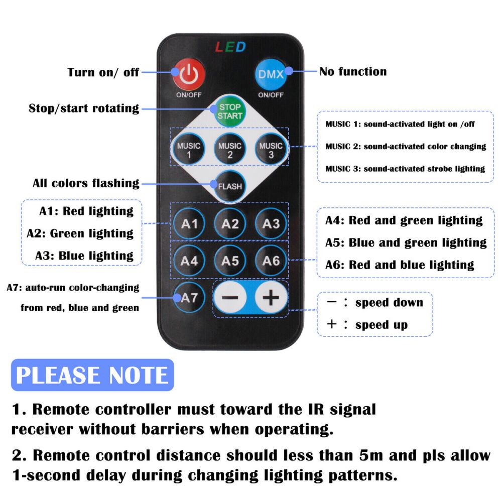 LED Disco Party Light – Sound Activated DJ Ball with Remote | Home Party & Christmas Lighting