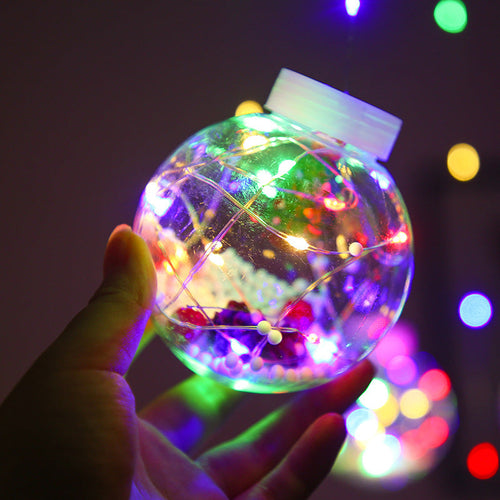 Fairy Tale Christmas Curtain LED Hanging Snowball Lights