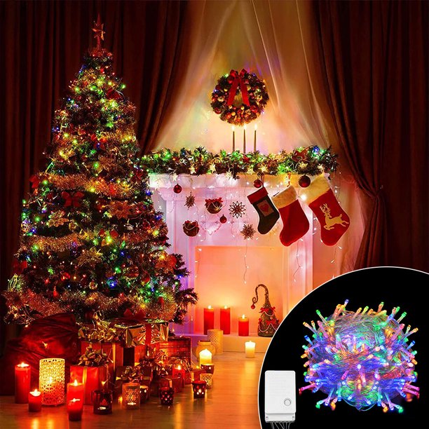100 LED Christmas Decorative String Lights – Multi-Color Snowball Effect, Remote Control | USA Fast Shipping