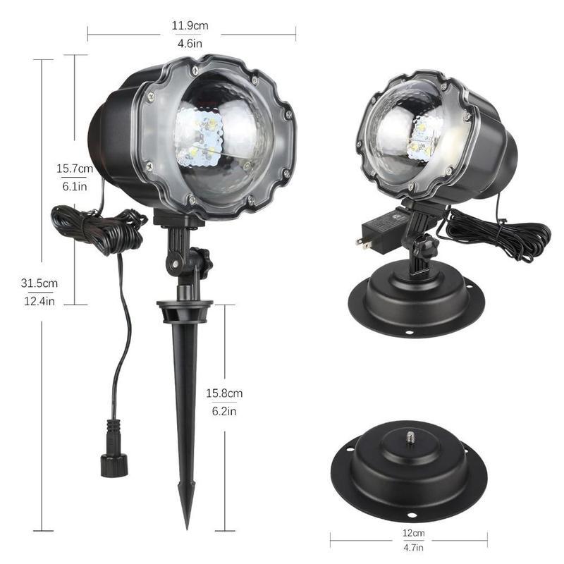 LED Christmas Snowfall Projector Light – Rotating Snowflake Effect | Outdoor & Indoor Decoration | USA Fast Shipping