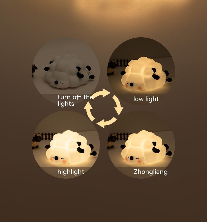 Cute Silicone Night Light – Soft Touch Sheep Lamp for Kids Bedroom | Warm Ambient Bedside Gift