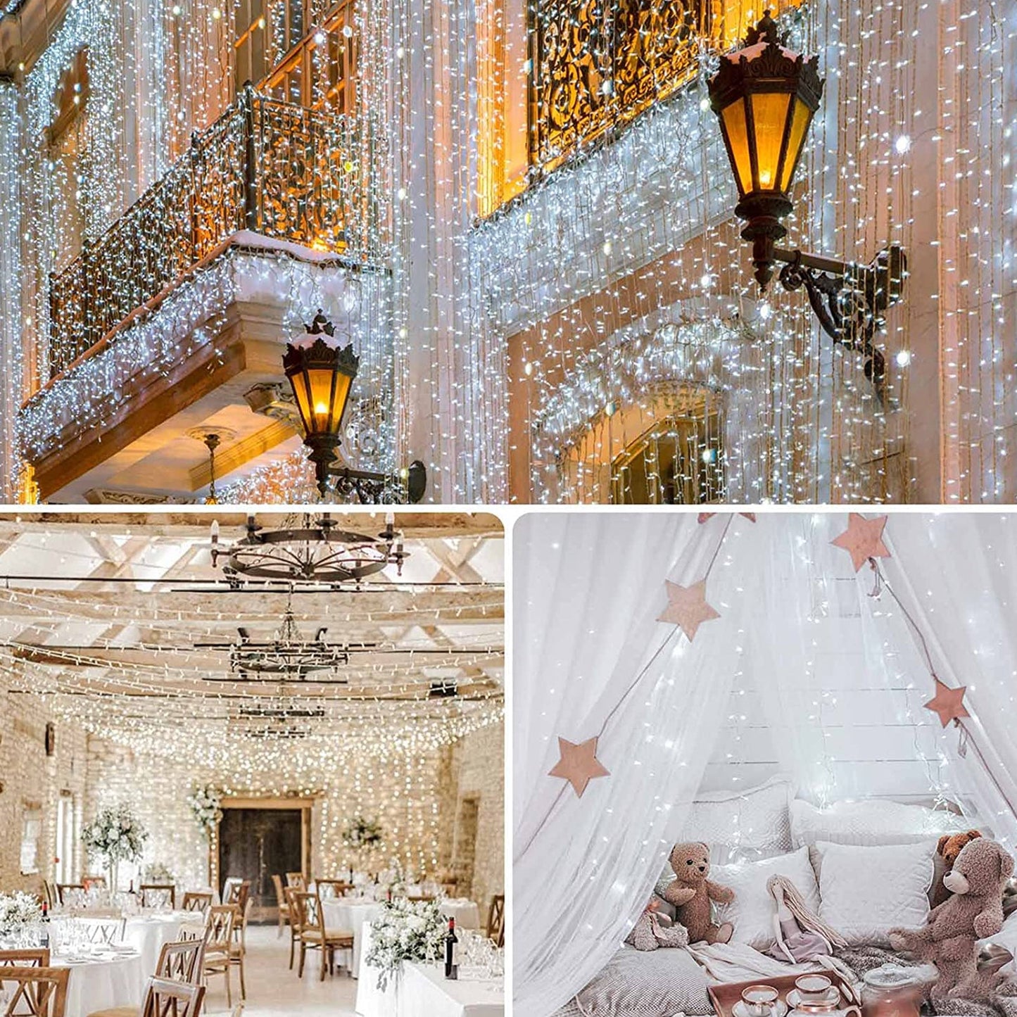 100 LED Christmas Decorative String Lights – Multi-Color Snowball Effect, Remote Control | USA Fast Shipping