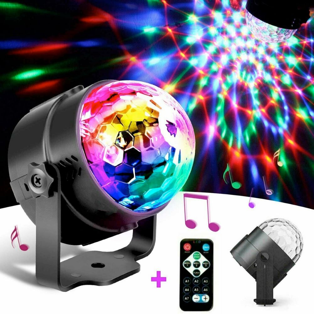 LED Disco Party Light – Sound Activated DJ Ball with Remote | Home Party & Christmas Lighting