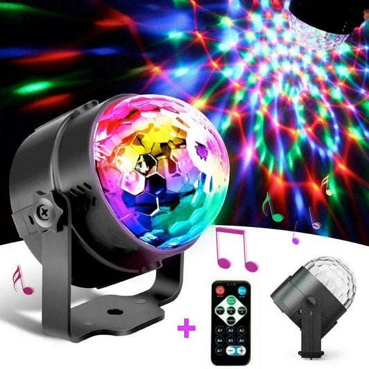 LED Disco Party Light – Sound Activated DJ Ball with Remote | Home Party & Christmas Lighting