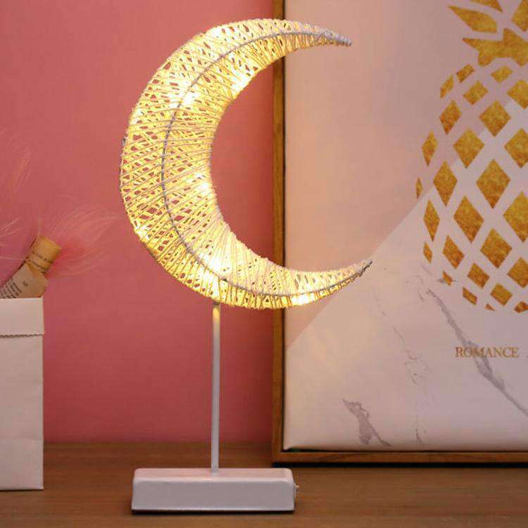 Romantic LED Moon Fairy Light – Warm Holiday Decorative Lamp with Stand | Christmas & Home Décor