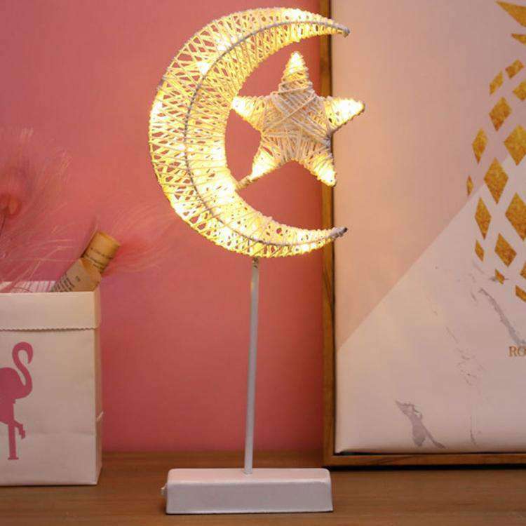 Romantic LED Moon Fairy Light – Warm Holiday Decorative Lamp with Stand | Christmas & Home Décor