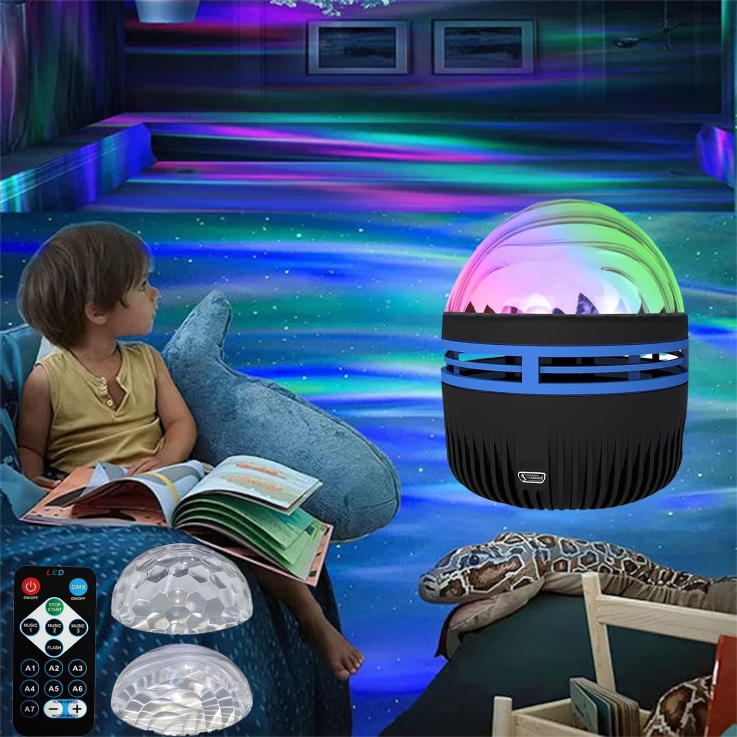 LED Star Galaxy Projector Lamp – Rotating Magic Ball, Colorful Nebula Night Light | USA Fast Shipping