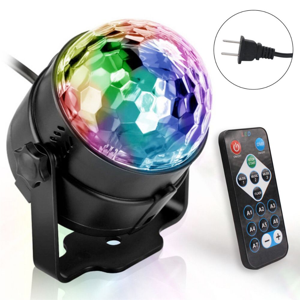 LED Disco Party Light – Sound Activated DJ Ball with Remote | Home Party & Christmas Lighting