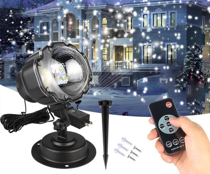 LED Christmas Snowfall Projector Light – Rotating Snowflake Effect | Outdoor & Indoor Decoration | USA Fast Shipping