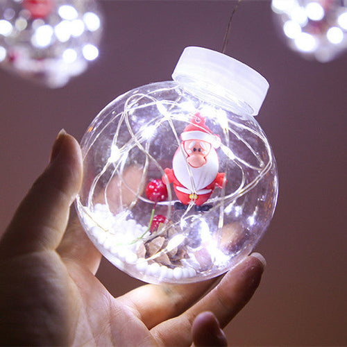 Fairy Tale Christmas Curtain LED Hanging Snowball Lights