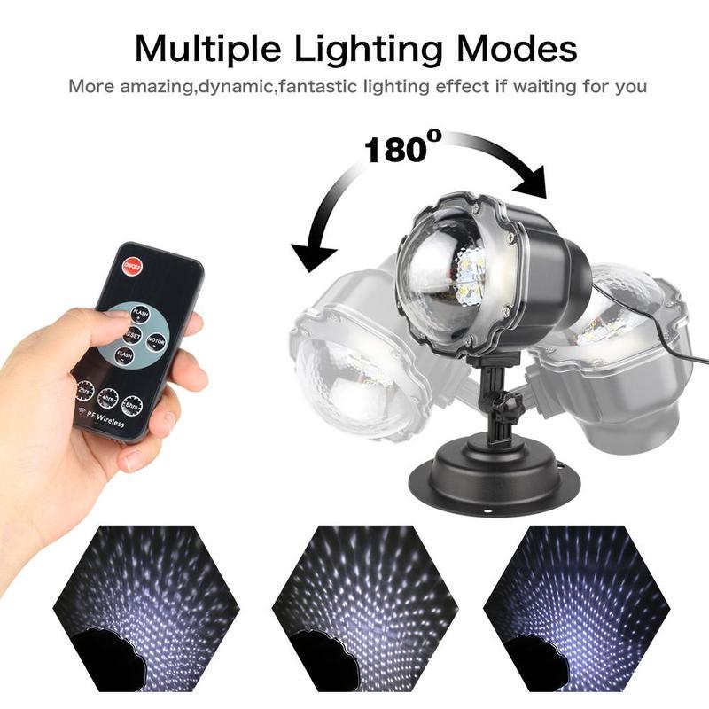 LED Christmas Snowfall Projector Light – Rotating Snowflake Effect | Outdoor & Indoor Decoration | USA Fast Shipping
