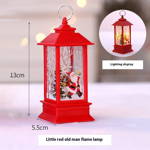 Christmas Portable LED Lantern – Santa Claus Festive Oil Lamp Night Light (Battery Powered