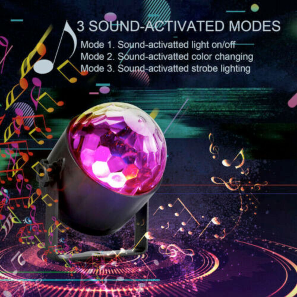 LED Disco Party Light – Sound Activated DJ Ball with Remote | Home Party & Christmas Lighting