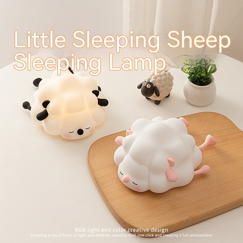 Cute Silicone Night Light – Soft Touch Sheep Lamp for Kids Bedroom | Warm Ambient Bedside Gift