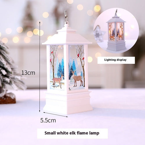 Christmas Portable LED Lantern – Santa Claus Festive Oil Lamp Night Light (Battery Powered