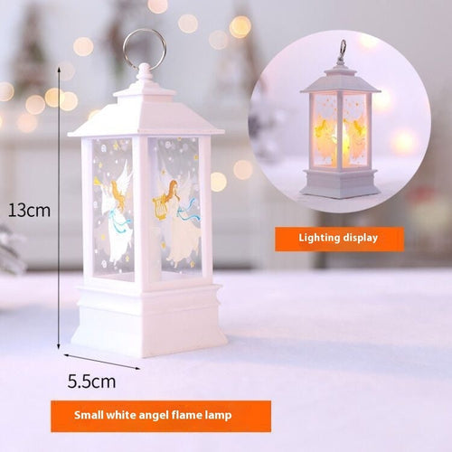 Christmas Portable LED Lantern – Santa Claus Festive Oil Lamp Night Light (Battery Powered