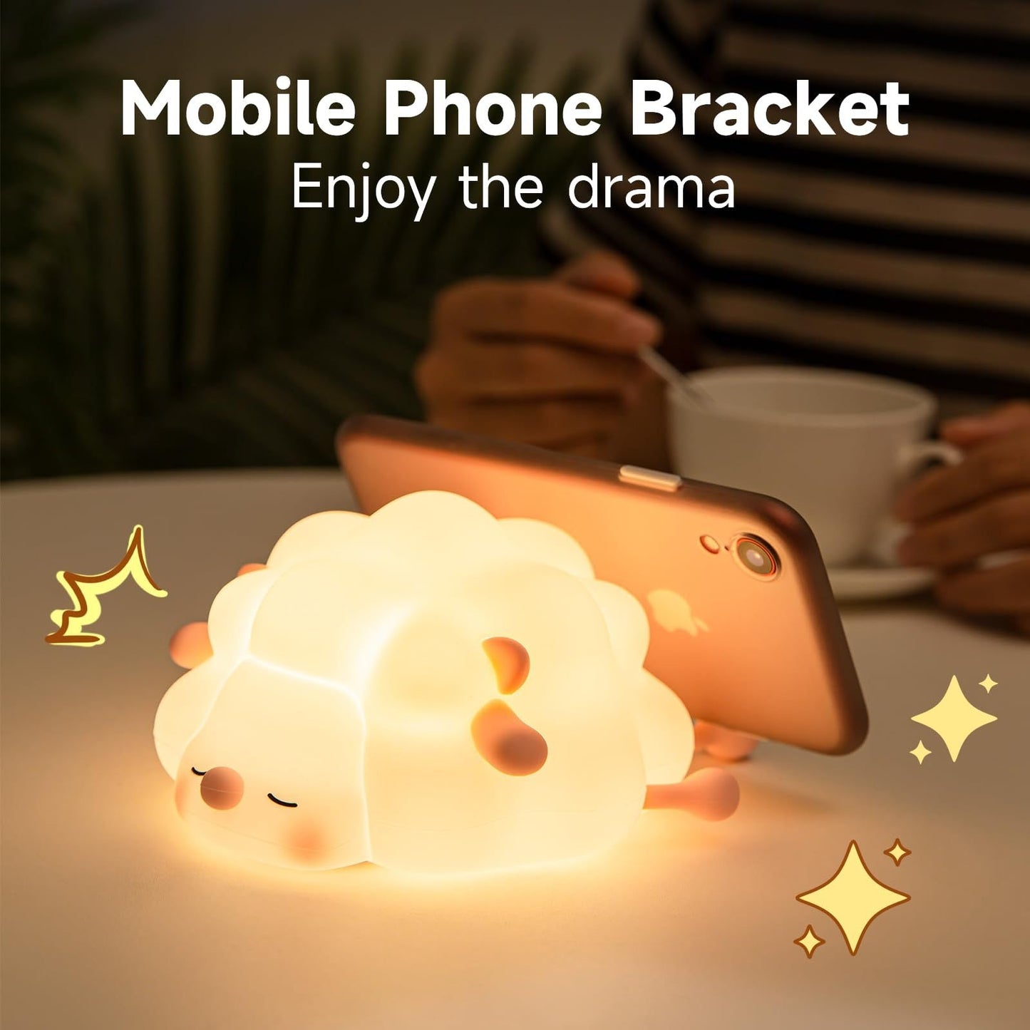 Cute Silicone Night Light – Soft Touch Sheep Lamp for Kids Bedroom | Warm Ambient Bedside Gift