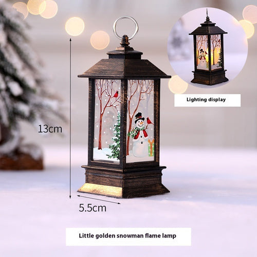 Christmas Portable LED Lantern – Santa Claus Festive Oil Lamp Night Light (Battery Powered