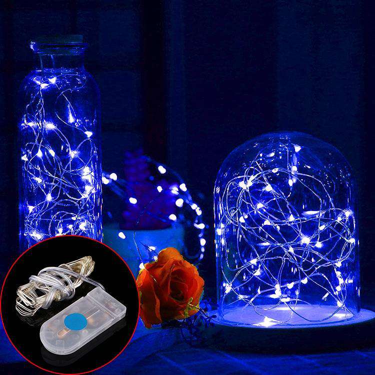 LED Fairy String Lights – 20 LED, 2m, Waterproof Copper Wire, Battery Operated | USA Fast Shipping