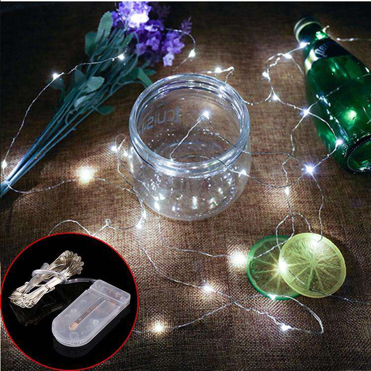LED Fairy String Lights – 20 LED, 2m, Waterproof Copper Wire, Battery Operated | USA Fast Shipping