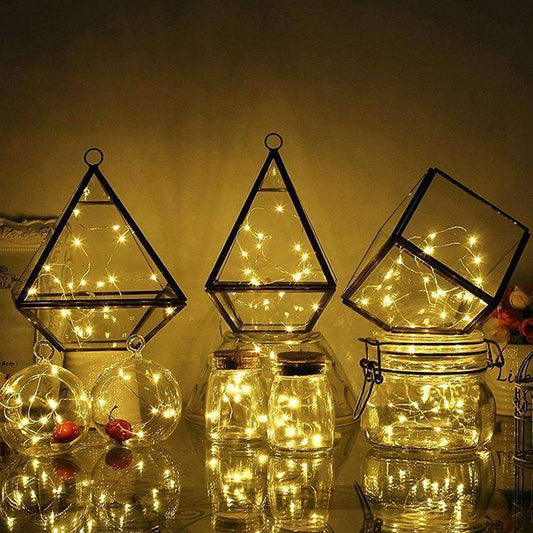 LED Fairy String Lights – 20 LED, 2m, Waterproof Copper Wire, Battery Operated | USA Fast Shipping