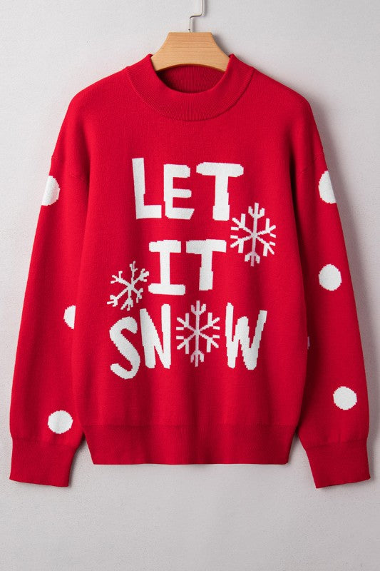 LET IT SNOW Christmas Holiday Sweater