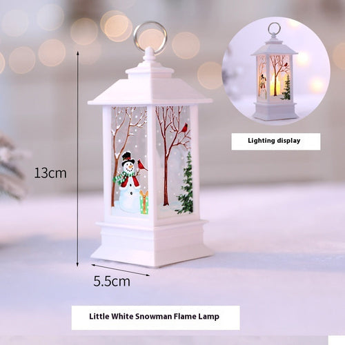 Christmas Portable LED Lantern – Santa Claus Festive Oil Lamp Night Light (Battery Powered