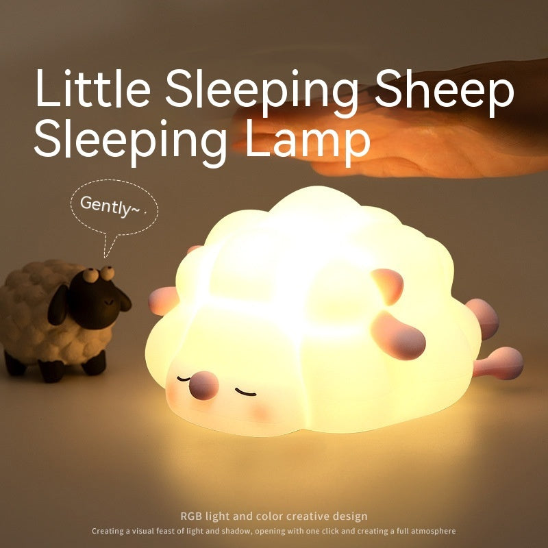 Cute Silicone Night Light – Soft Touch Sheep Lamp for Kids Bedroom | Warm Ambient Bedside Gift