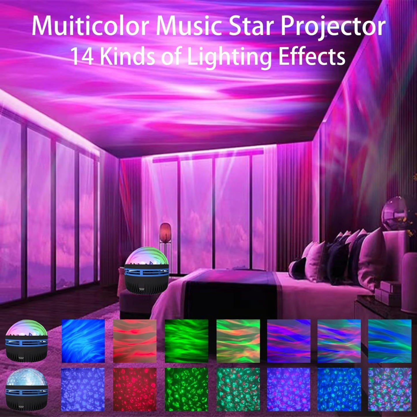 LED Star Galaxy Projector Lamp – Rotating Magic Ball, Colorful Nebula Night Light | USA Fast Shipping