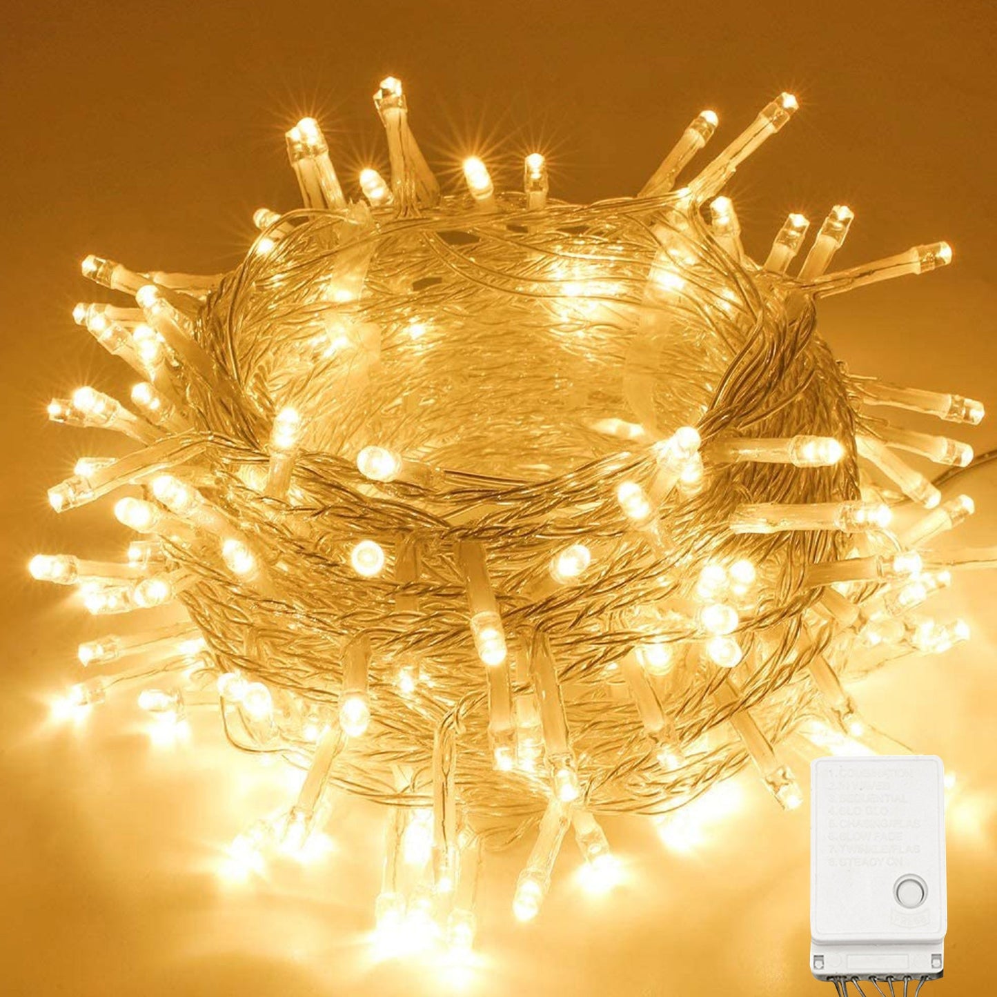 100 LED Christmas Decorative String Lights – Multi-Color Snowball Effect, Remote Control | USA Fast Shipping